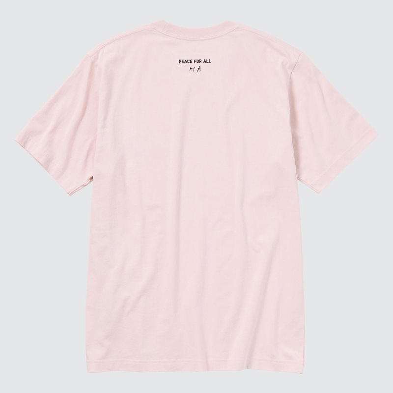 Uniqlo Peace For All Haruka Ayase Short-sleeve Graphic メンズ Tシャツ ピンク | 6714034