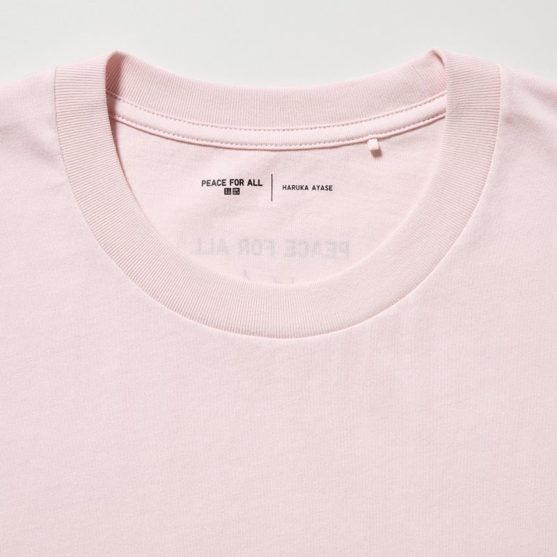 Uniqlo Peace For All Haruka Ayase Short-sleeve Graphic メンズ Tシャツ ピンク | 6714034