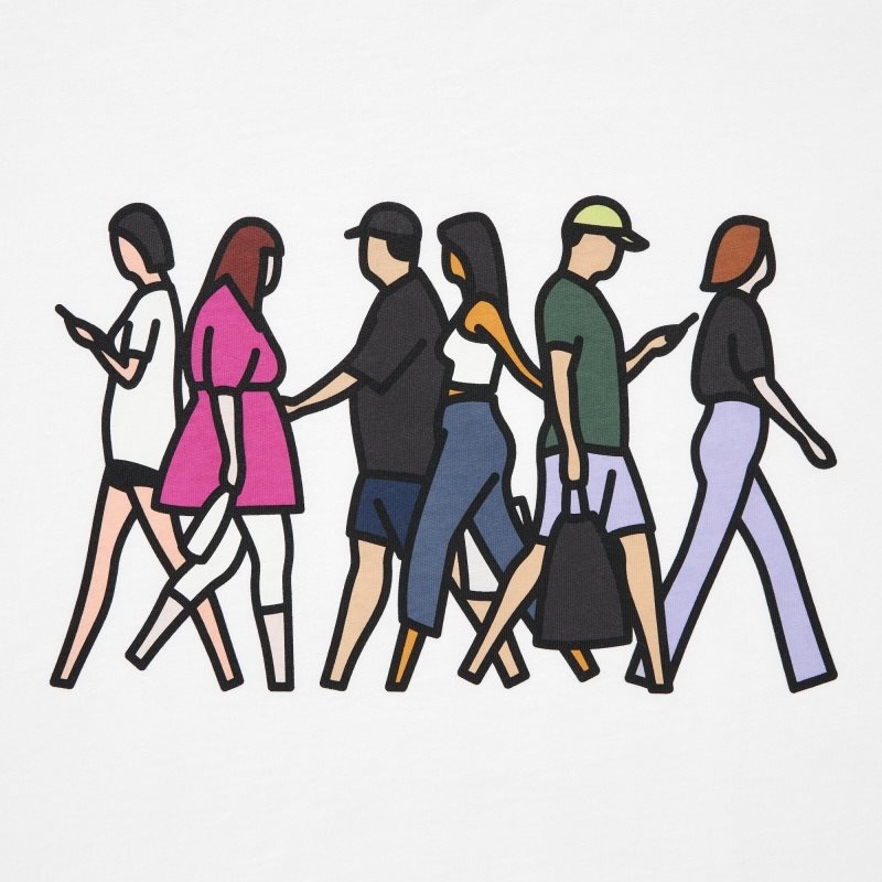 Uniqlo Peace For All Julian Opie Short-sleeve Graphic メンズ Tシャツ 白 | 3981640