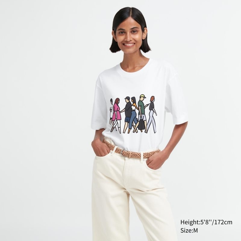 Uniqlo Peace For All Julian Opie Short-sleeve Graphic メンズ Tシャツ 白 | 3981640