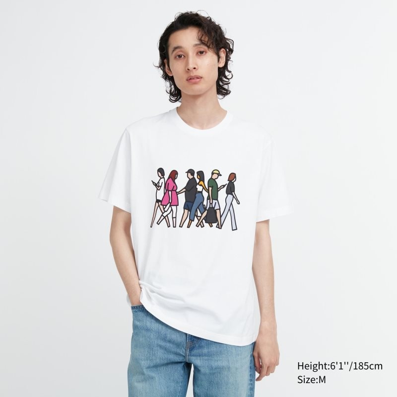 Uniqlo Peace For All Julian Opie Short-sleeve Graphic メンズ Tシャツ 白 | 3981640