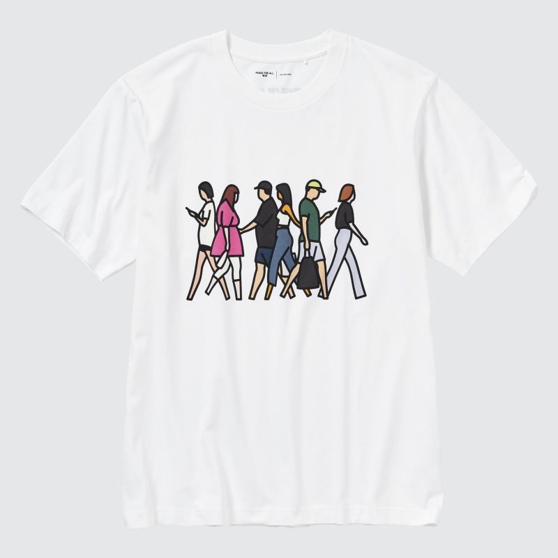 Uniqlo Peace For All Julian Opie Short-sleeve Graphic メンズ Tシャツ 白 | 3981640