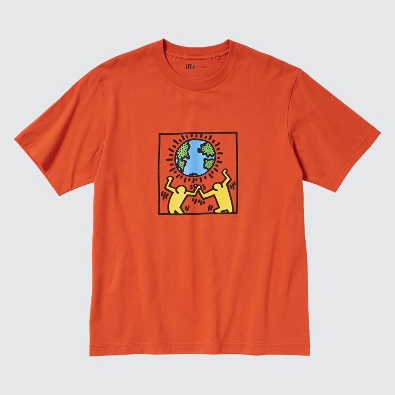Uniqlo Peace For All Keith Haring Short-sleeve Graphic メンズ Tシャツ オレンジ | 9824144