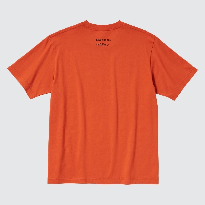 Uniqlo Peace For All Keith Haring Short-sleeve Graphic メンズ Tシャツ オレンジ | 9824144