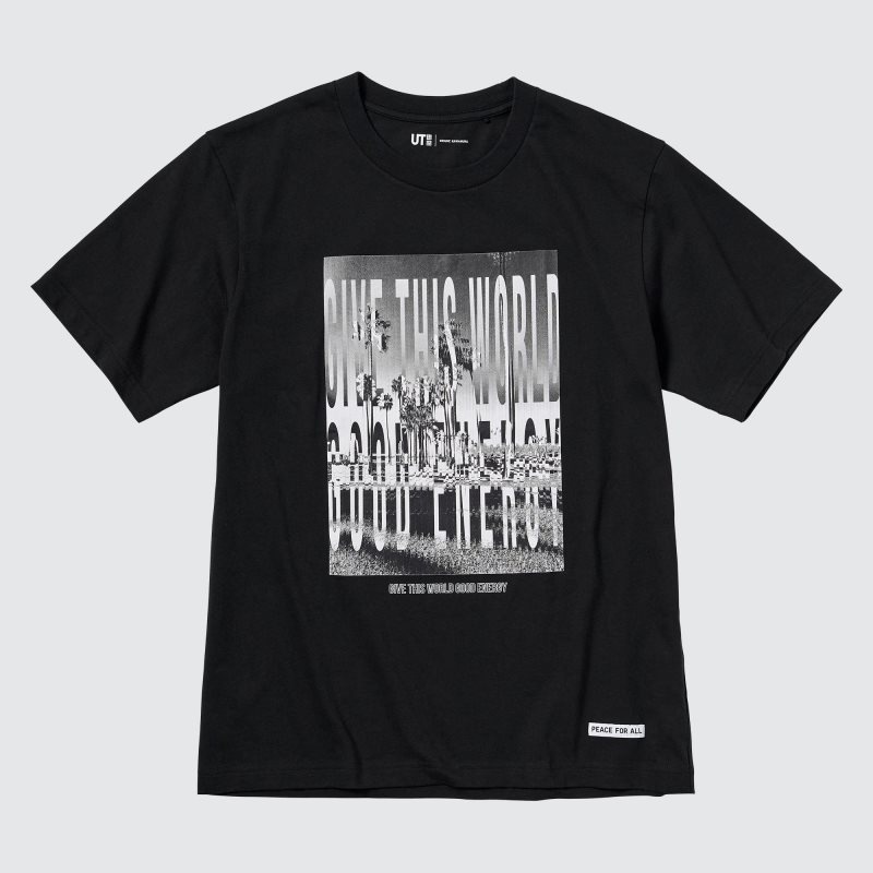 Uniqlo Peace For All Kosuke Kawamura Short-sleeve Graphic メンズ Tシャツ 黒 | 2285126