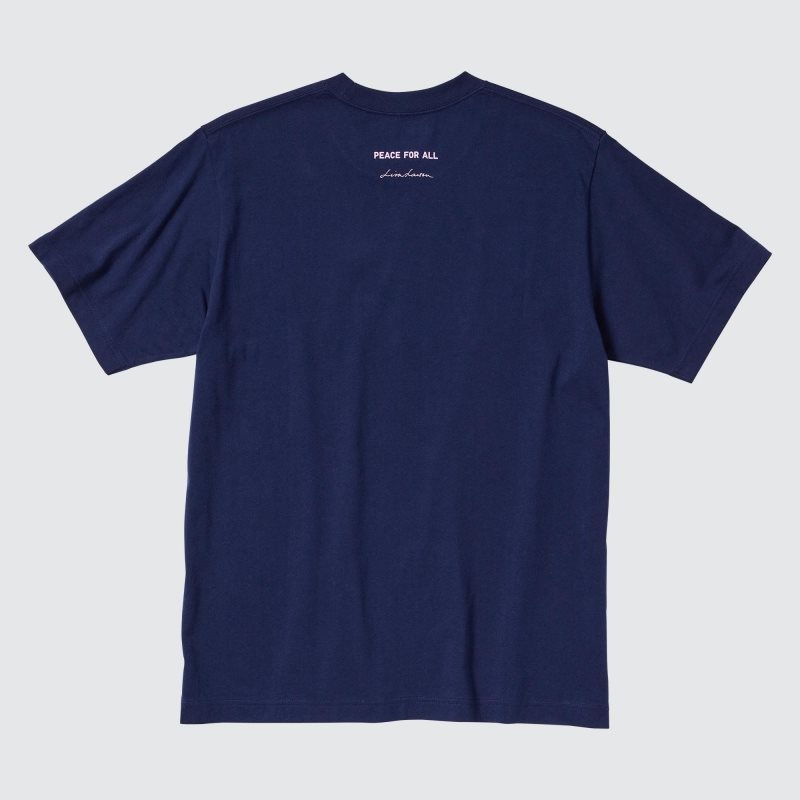 Uniqlo Peace For All Lisa Larson Short-sleeve Graphic メンズ Tシャツ ネイビー | 7271539