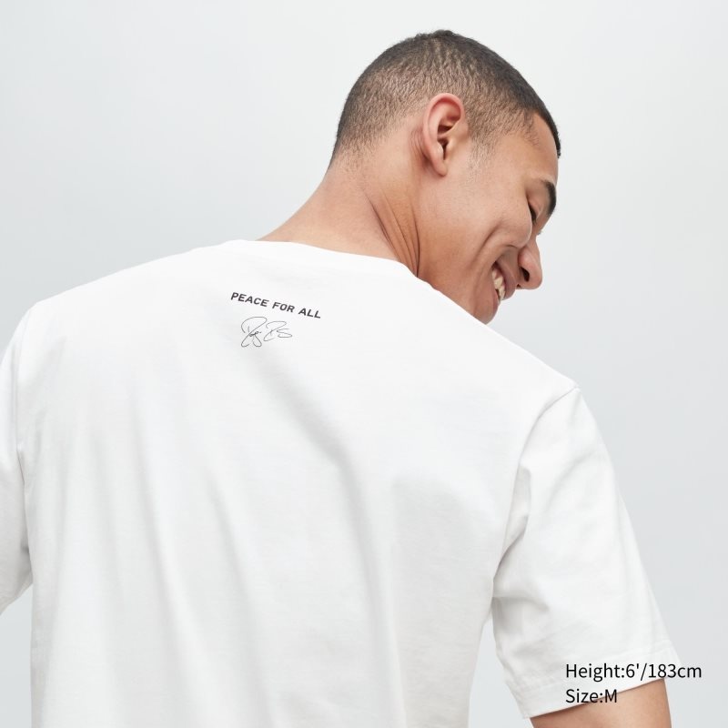 Uniqlo Peace For All Roger Federer Short-sleeve Graphic メンズ Tシャツ 白 | 618934