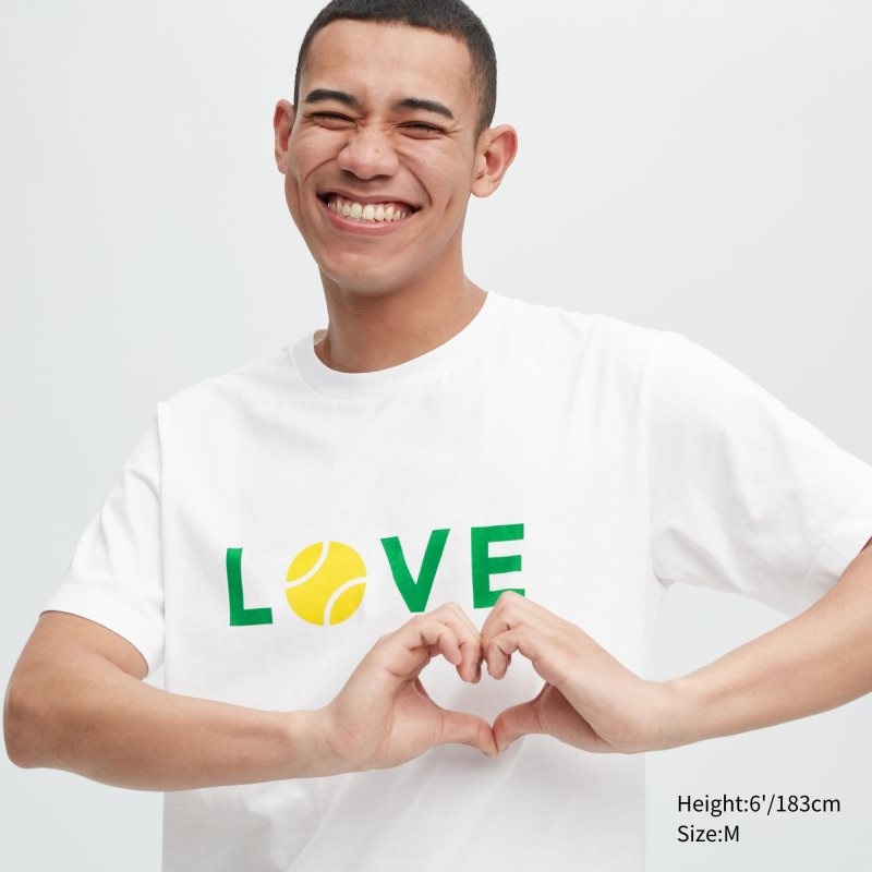 Uniqlo Peace For All Roger Federer Short-sleeve Graphic メンズ Tシャツ 白 | 618934