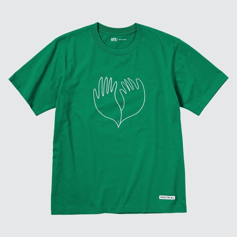 Uniqlo Peace For All Short-sleeve Graphic Christophe Lemaire メンズ Tシャツ 緑 | 5546001