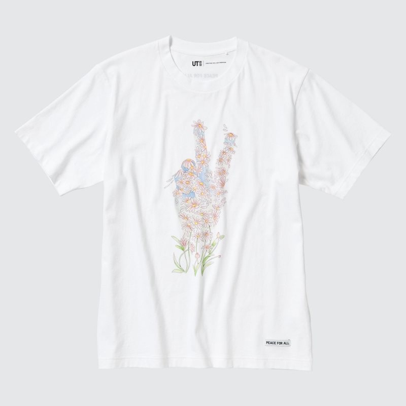 Uniqlo Peace For All Ut Jw Anderson Short-sleeve Graphic メンズ Tシャツ 白 | 4462973