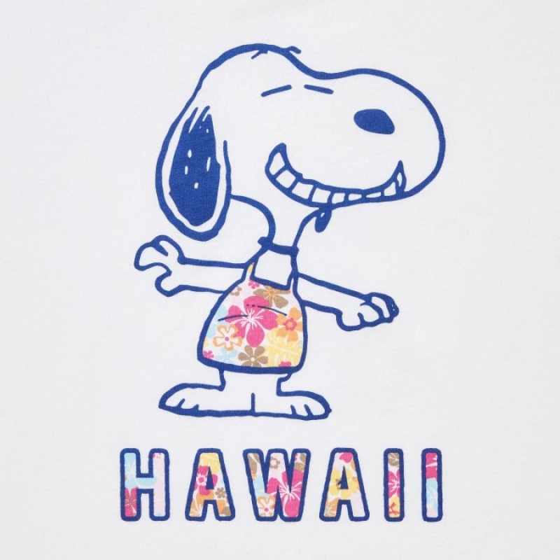 Uniqlo Peanuts Hawaii UT Short-Sleeve レディース Tシャツ 白 | 7936040