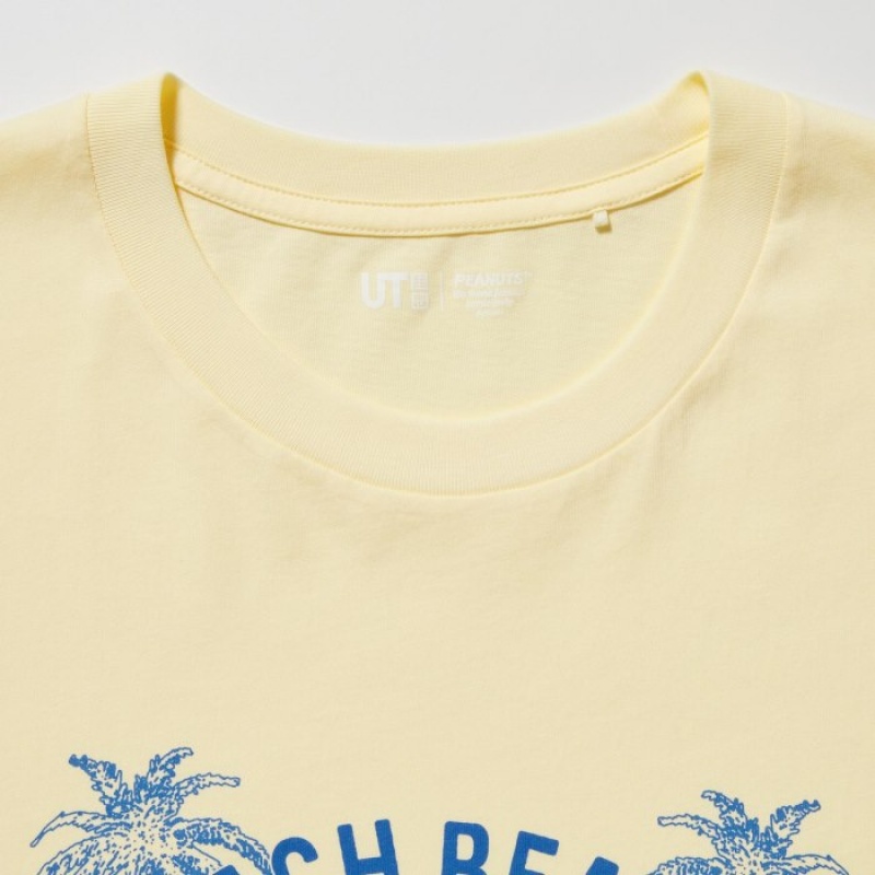 Uniqlo Peanuts Hawaii UT Short Sleeve レディース Tシャツ 黄色 | 2114148