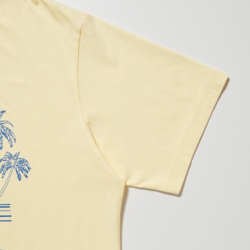Uniqlo Peanuts Hawaii UT Short Sleeve レディース Tシャツ 黄色 | 2114148
