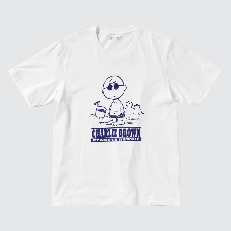 Uniqlo Peanuts Hawaii Ut Short Sleeve Graphic メンズ Tシャツ 白 | 7753820