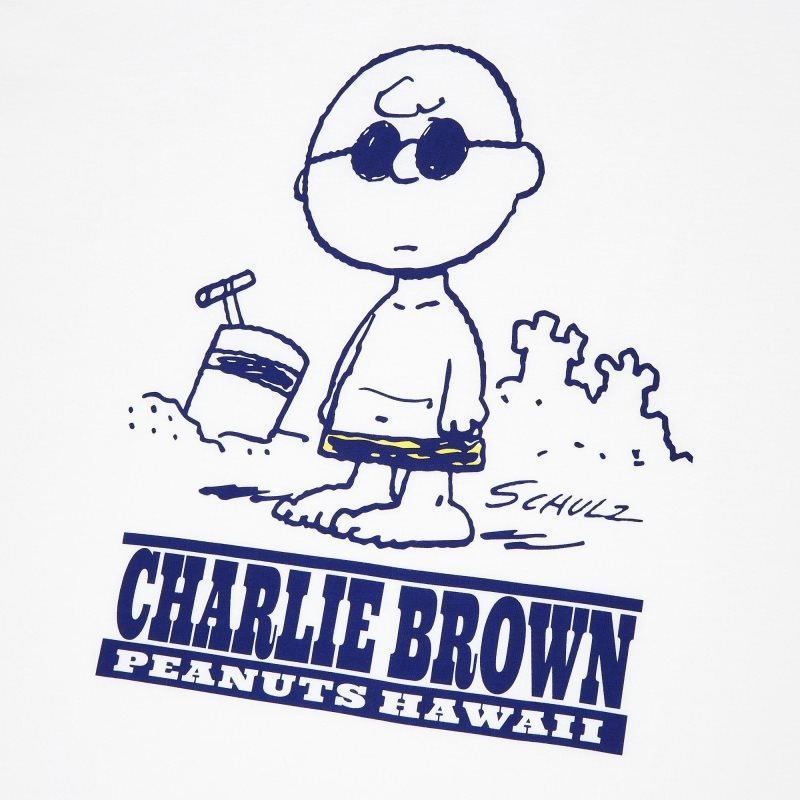 Uniqlo Peanuts Hawaii Ut Short Sleeve Graphic メンズ Tシャツ 白 | 7753820