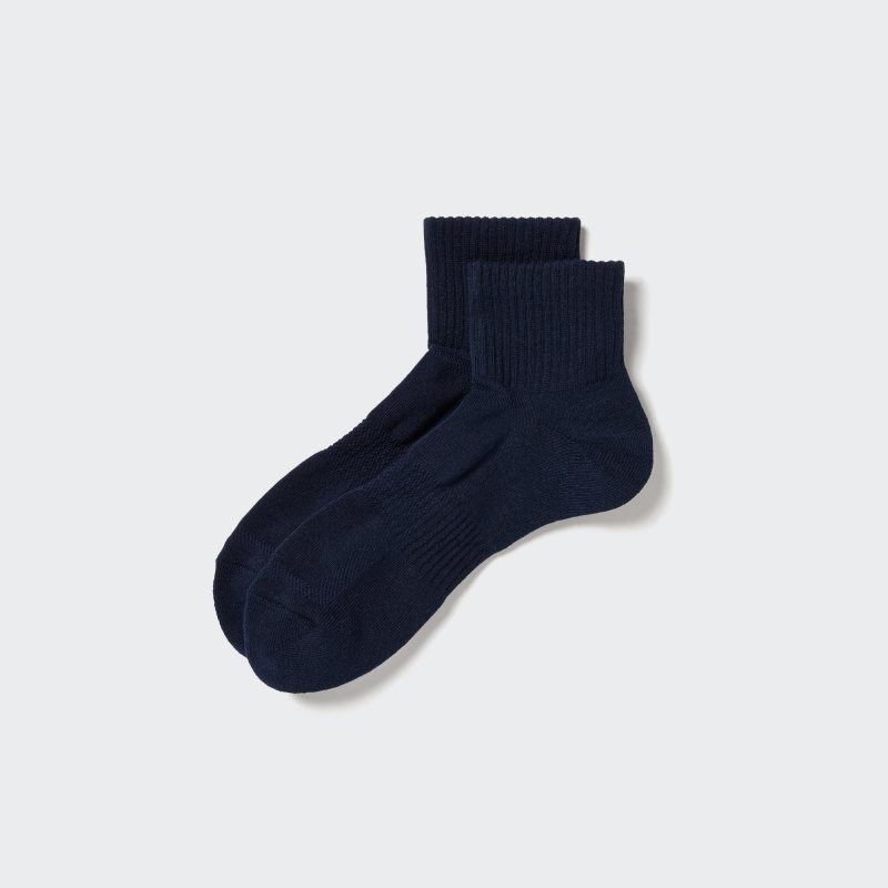 Uniqlo Pile Half メンズ ソックス ネイビー | 8938953