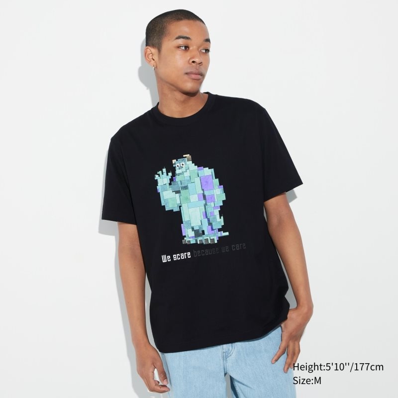 Uniqlo Pixar Art Ut Short-sleeve Graphic Adam Lister メンズ Tシャツ 黒 | 9753051