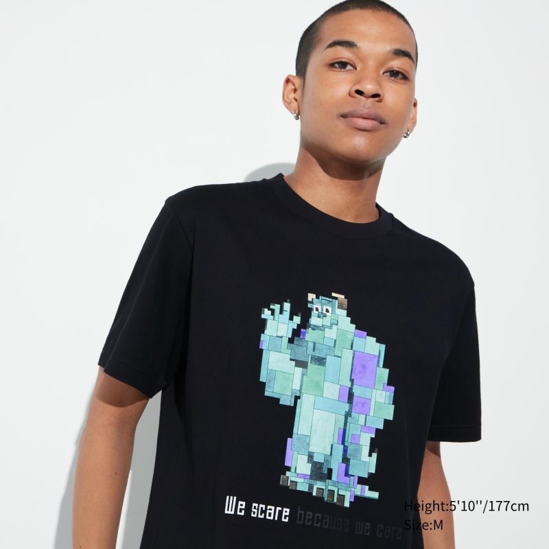 Uniqlo Pixar Art Ut Short-sleeve Graphic Adam Lister メンズ Tシャツ 黒 | 9753051