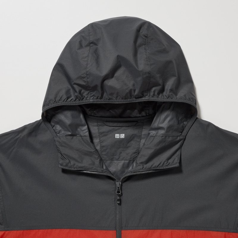 Uniqlo Pocketable Uv Protection 3d Cut Color Block メンズ パーカージャケット 赤 | 4114964