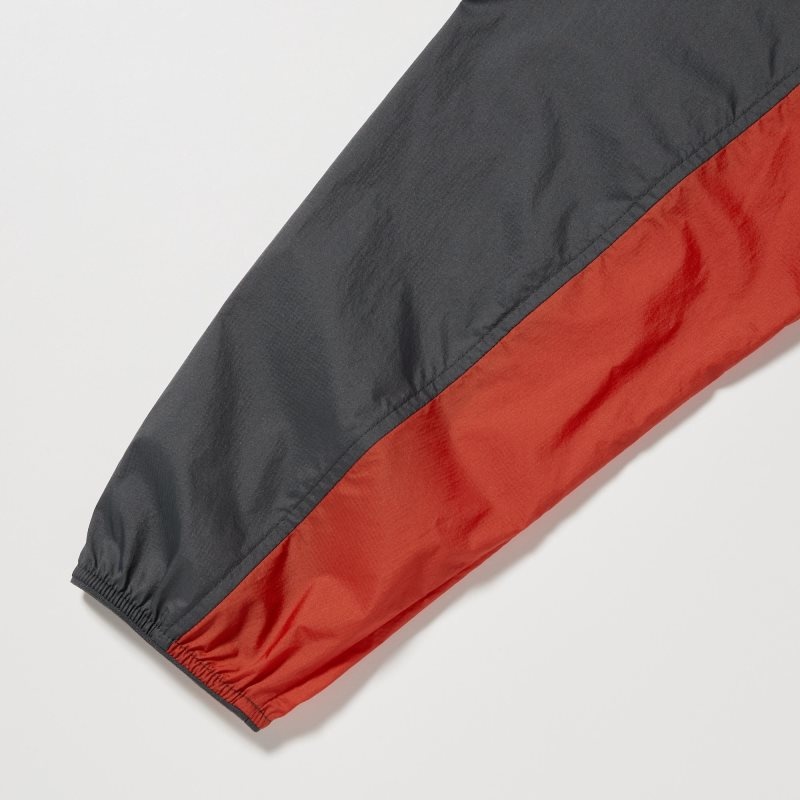 Uniqlo Pocketable Uv Protection 3d Cut Color Block メンズ パーカージャケット 赤 | 4114964