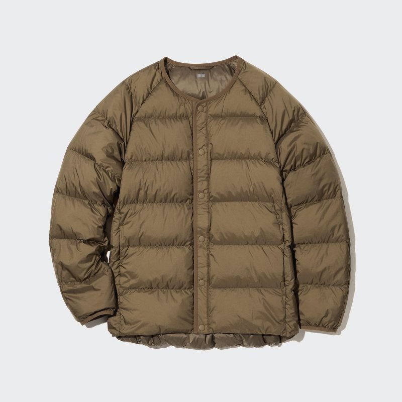 Uniqlo Recycled Down メンズ ジャケット オリーブ | 9930957