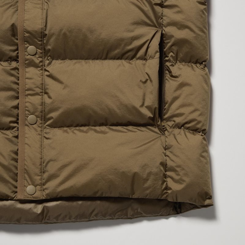 Uniqlo Recycled Down メンズ ジャケット オリーブ | 9930957