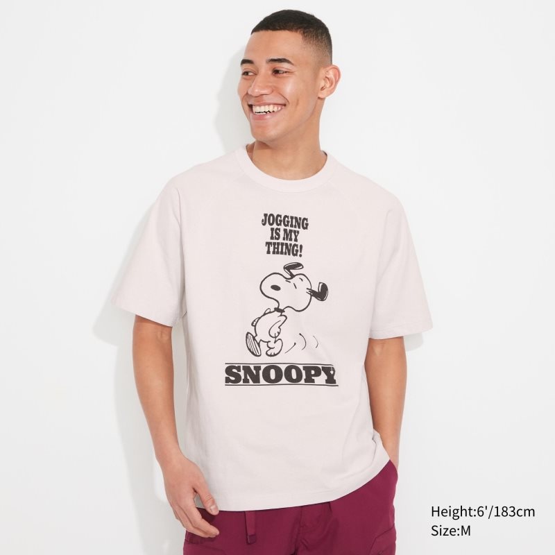 Uniqlo Retro Peanuts Ut Oversized Short-sleeve Graphic メンズ Tシャツ 白 | 7226700