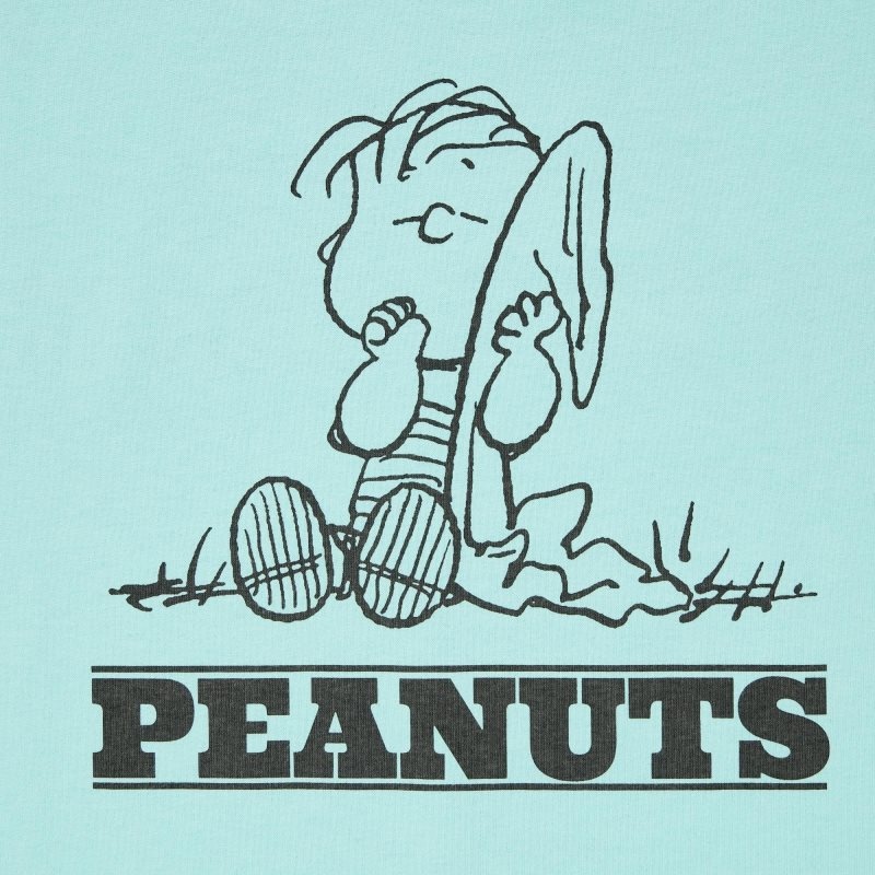 Uniqlo Retro Peanuts Ut Oversized Short-sleeve Graphic メンズ Tシャツ 青 | 354963