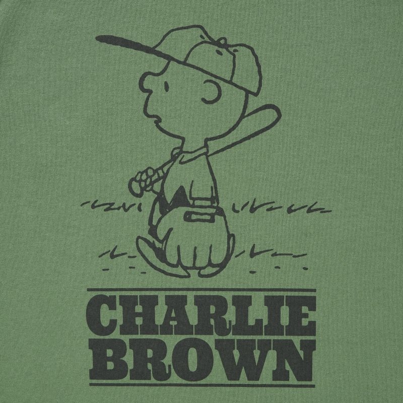 Uniqlo Retro Peanuts Ut Oversized Short-sleeve Graphic メンズ Tシャツ 緑 | 4983222