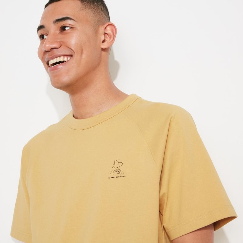 Uniqlo Retro Peanuts Ut Oversized Short-sleeve Graphic メンズ Tシャツ 黄色 | 6425689