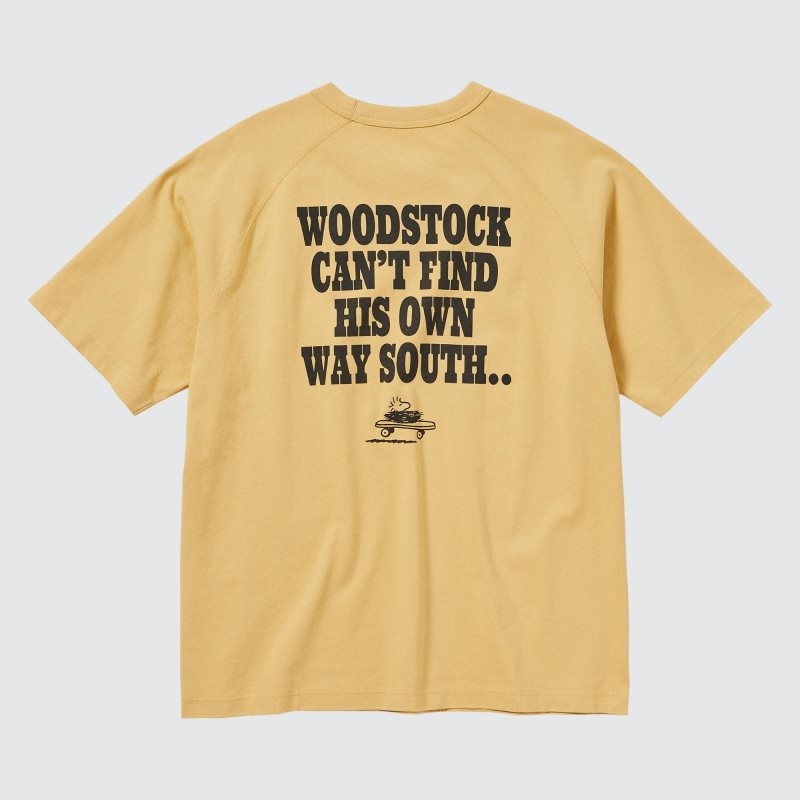 Uniqlo Retro Peanuts Ut Oversized Short-sleeve Graphic メンズ Tシャツ 黄色 | 6425689