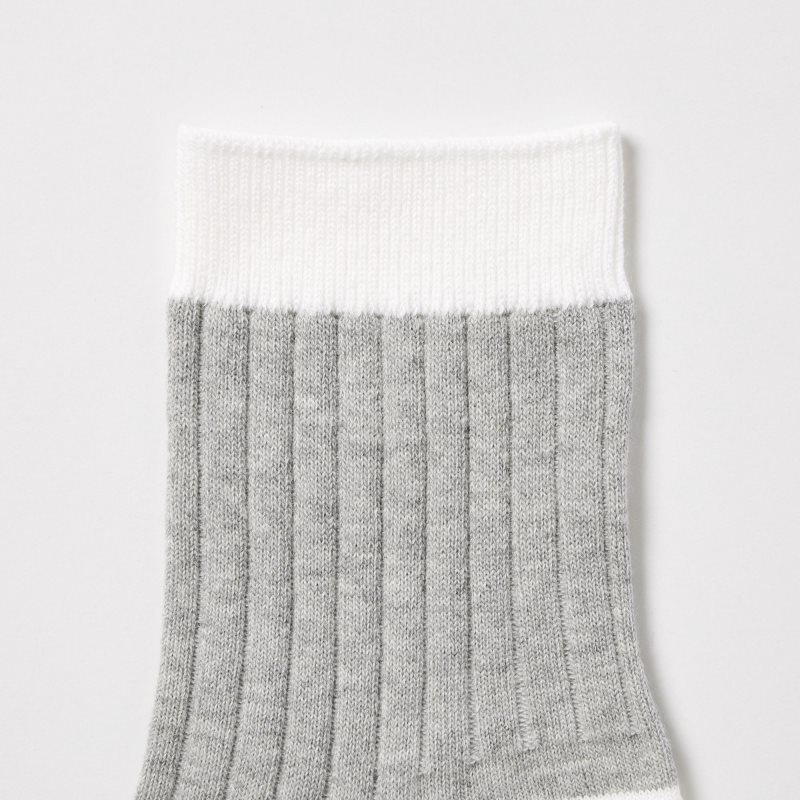 Uniqlo Ribbed Half メンズ ソックス グレー | 978682