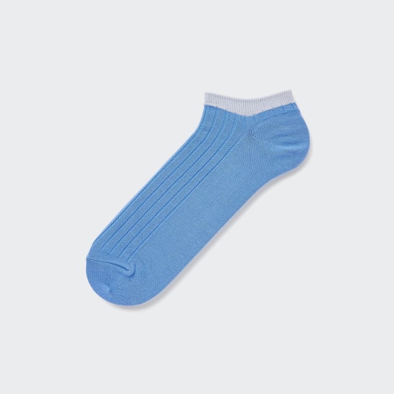 Uniqlo Ribbed Short メンズ ソックス 青 | 5911520