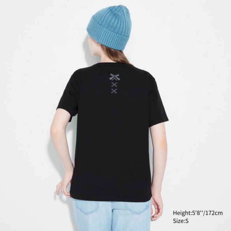 Uniqlo Sanrio characters UT Short-Sleeve レディース Tシャツ 黒 | 6014252