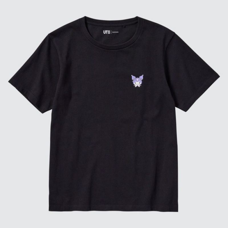 Uniqlo Sanrio characters UT Short-Sleeve レディース Tシャツ 黒 | 6014252