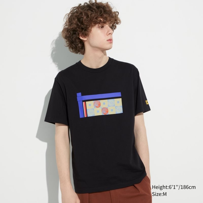 Uniqlo Shochiku Kabuki Ut Short-sleeve Graphic メンズ Tシャツ 黒 | 5415895