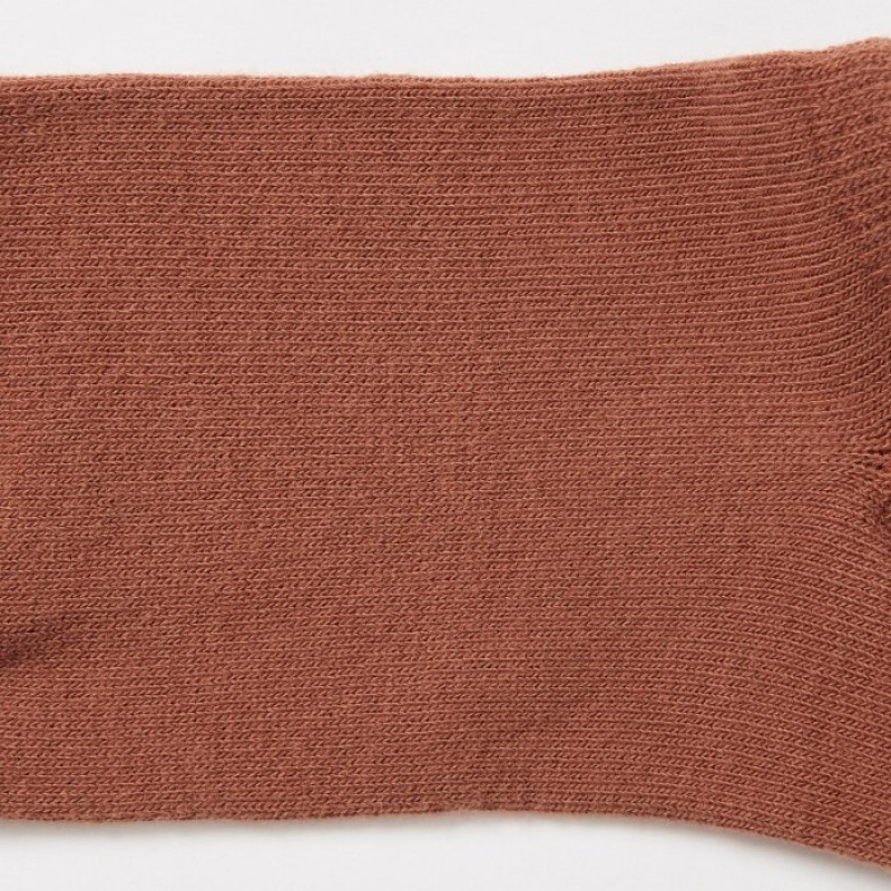Uniqlo Short (3 Pairs) レディース ソックス ブラウン | 1374936
