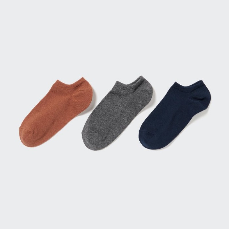 Uniqlo Short (3 Pairs) レディース ソックス ブラウン | 1374936