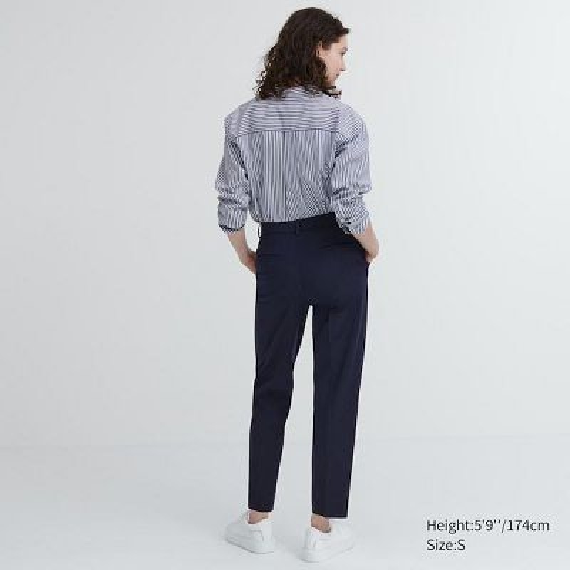 Uniqlo Smart Ankle (2-Way Stretch, Tall) レディース パンツ グレー | 8570532