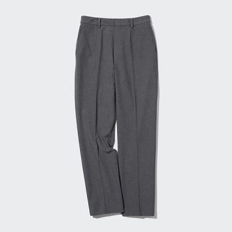 Uniqlo Smart Ankle (2-Way Stretch, Tall) レディース パンツ グレー | 8570532