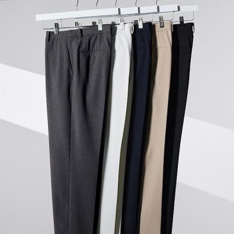 Uniqlo Smart Ankle (2-Way Stretch) レディース パンツ ネイビー | 1985756