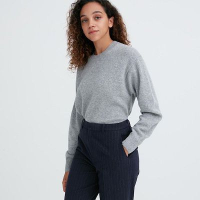Uniqlo Smart Brushed Ankle (Pinstripe) レディース パンツ ネイビー | 3758653