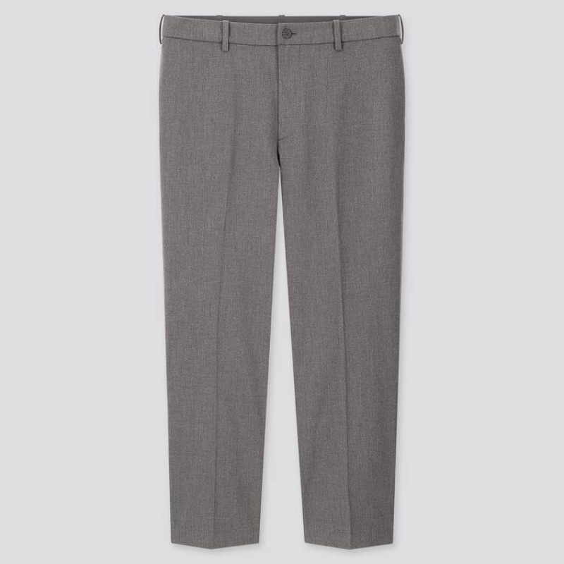 Uniqlo Smart Comfort Ankle Length メンズ パンツ グレー | 5820757
