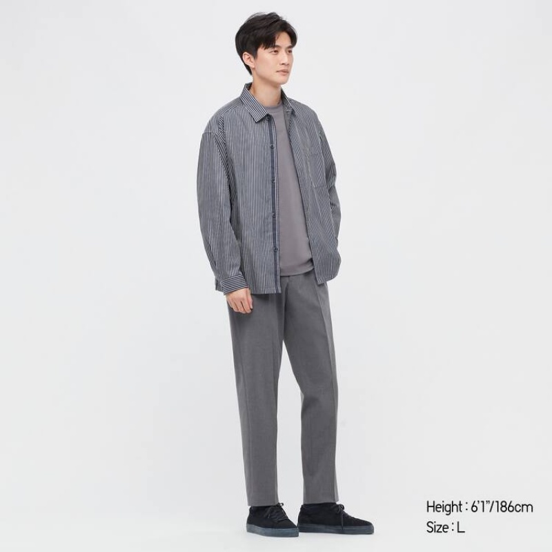 Uniqlo Smart Comfort Ankle Length メンズ パンツ グレー | 8496961