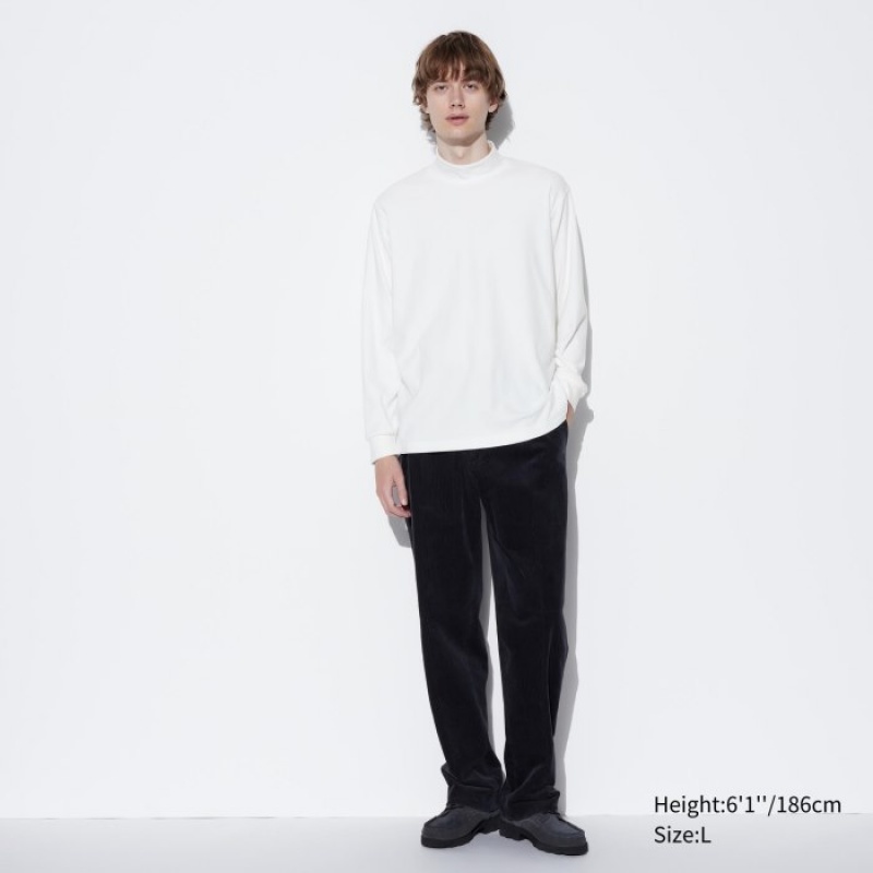 Uniqlo Smooth Fleece Mock Neck Long-Sleeve レディース Tシャツ 紫 | 1801916