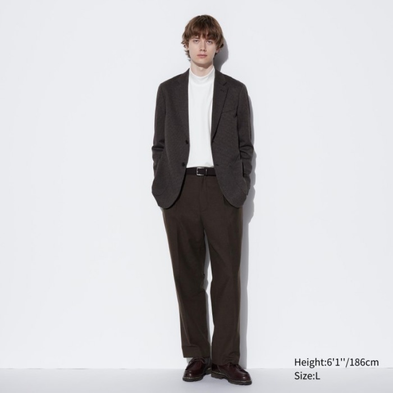 Uniqlo Smooth Fleece Mock Neck Long-Sleeve レディース Tシャツ 紫 | 1801916