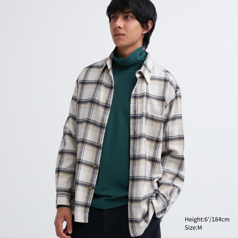 Uniqlo Soft Brushed Turtleneck Long-sleeve メンズ Tシャツ 黒 | 5351785