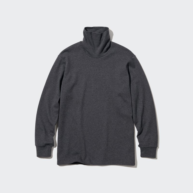 Uniqlo Soft Brushed Turtleneck Long-sleeve メンズ Tシャツ 黒 | 5351785