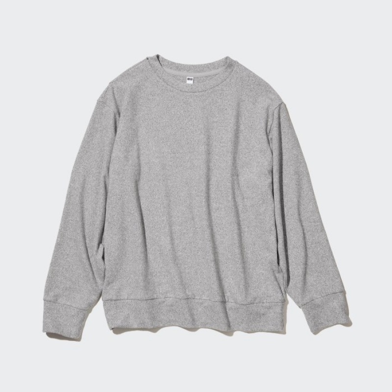 Uniqlo Soft Knitted Fleece Crew Neck Long-Sleeve レディース Tシャツ 紫 | 9657246