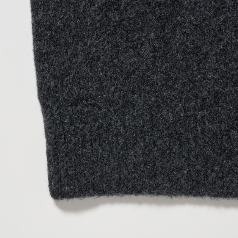 Uniqlo Souffle Yarn Half-Zip Long-Sleeve レディース セーター グレー | 8887116